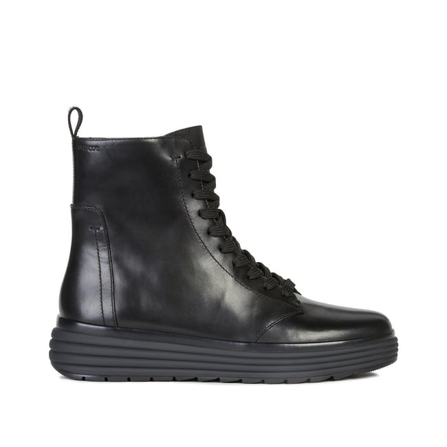 Boots cuir Phaolae noir <span itemprop=