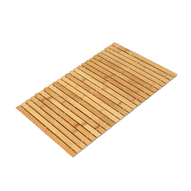 Tapis de bain en bambou 40x60 Couleur beige <span itemprop=