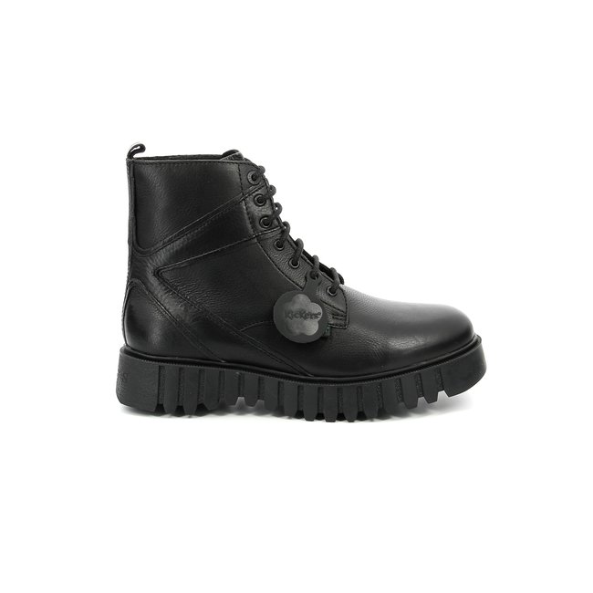 Boots Cuir KICK FABULOUS noir <span itemprop=