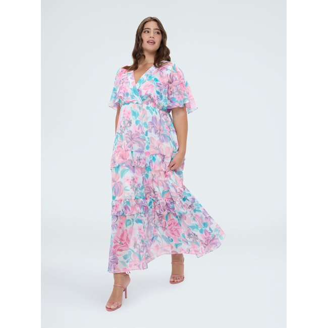 Robe fleurie rose <span itemprop=