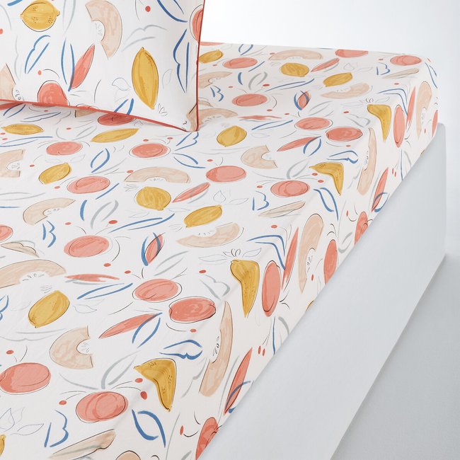 Lenzuolo con angoli cotone balza 30 cm, Dessia fantasia LA REDOUTE INTERIEURS