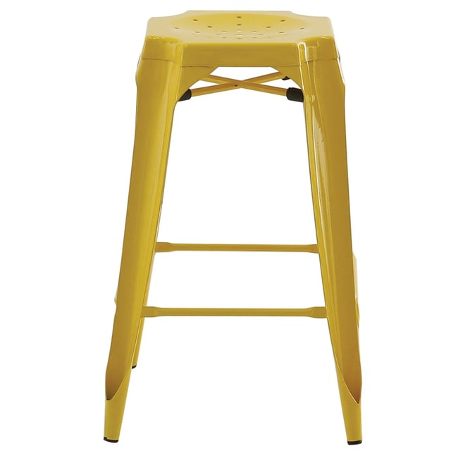 Tabouret de bar jaune Couleur jaune poussin <span itemprop=