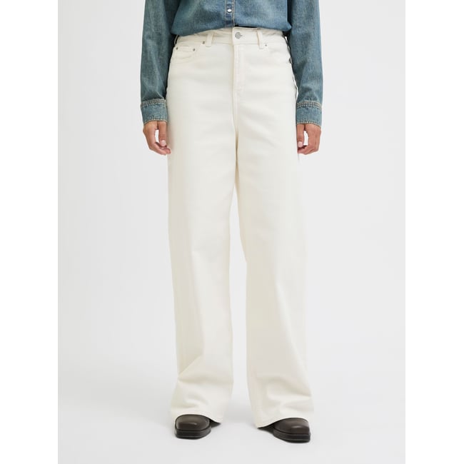 Jean À Coupe Large white denim <span itemprop=