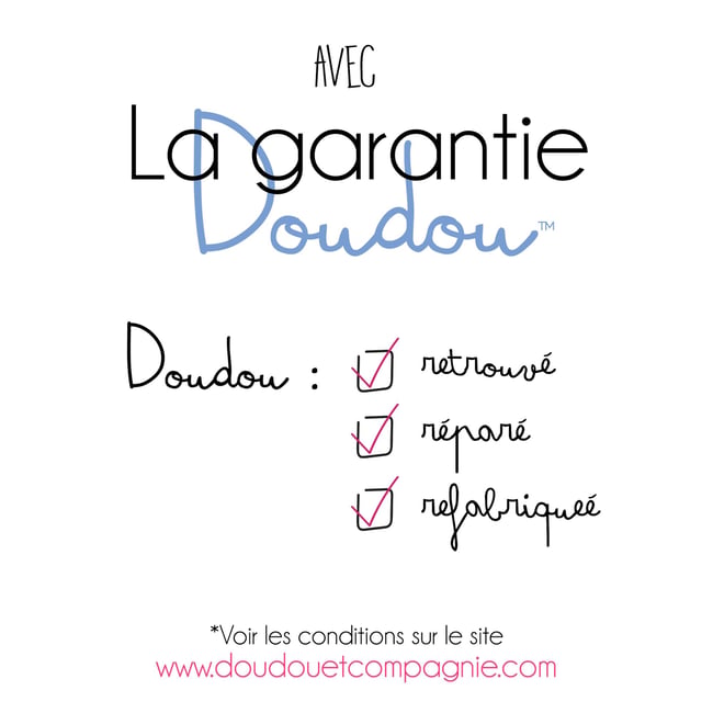 Doudou avec marionnette à doigt lapin <span itemprop=
