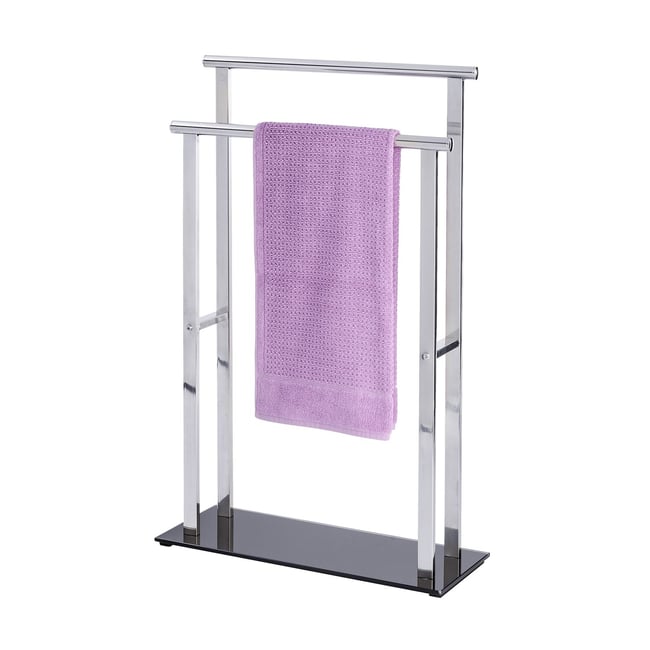 Porte-Serviettes & Porte-Vêtements Wenko Cosenza 4 Bras – Chromé, Design Demi-Pied Élégant