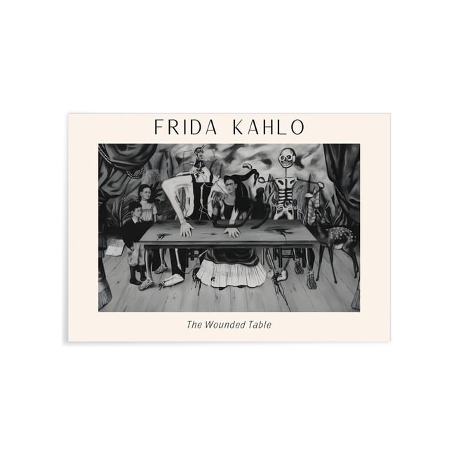 Affiche Frida Kahlo « The Wounded Table » Couleur blanc <span itemprop=