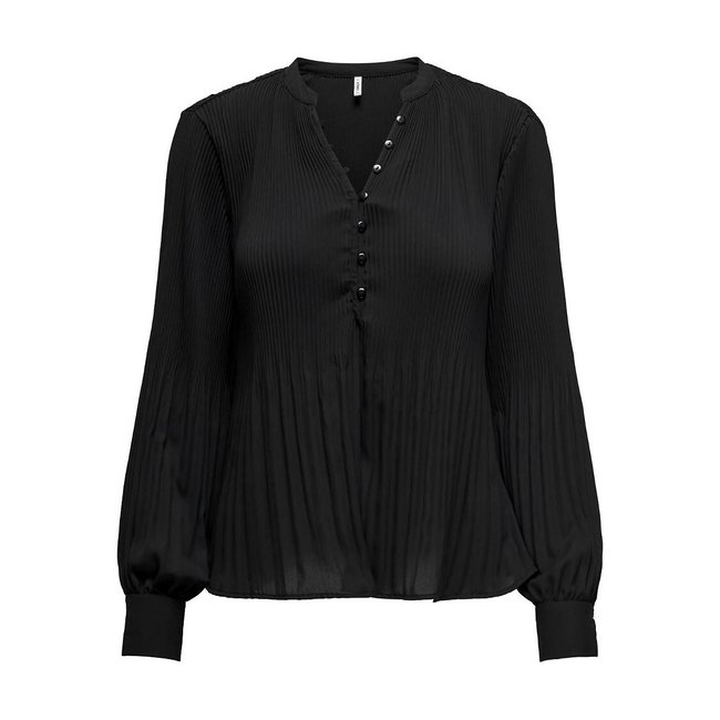 Blusa fluida plisada negro <span itemprop=
