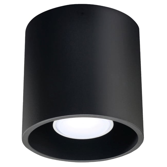 Plafonnier Aluminium Noir GU10 1 Orbis Couleur noir <span itemprop=