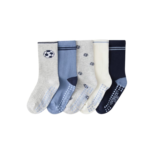 Lot de 5 chaussettes gris chiné <span itemprop=