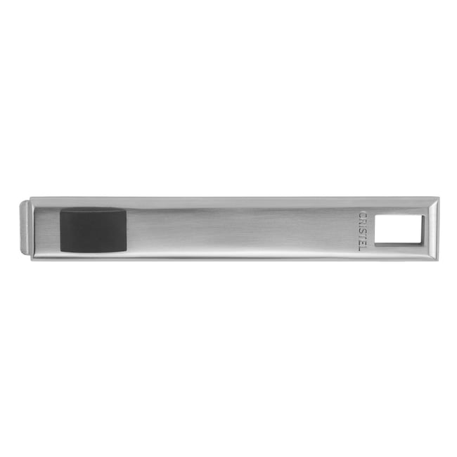 Poignée plate amovible en inox brossé bouton silicone STRATE - CRISTEL