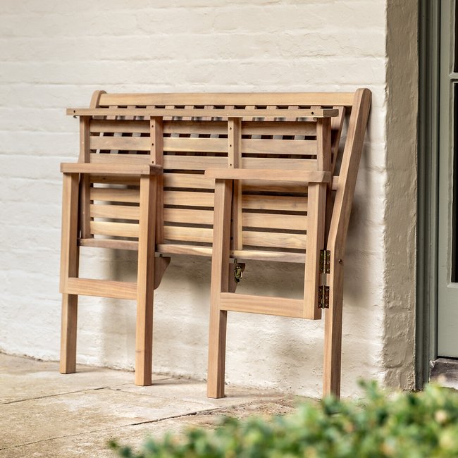 Dayton foldaway garden bench natural So home La Redoute