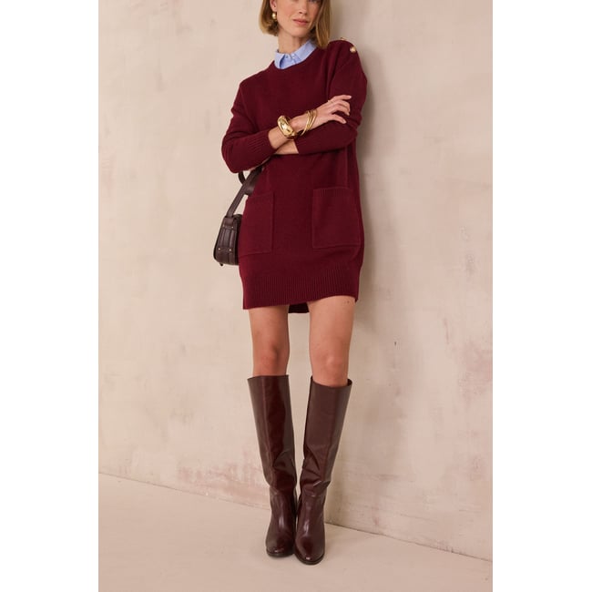 Robe pull BENIE bordeaux <span itemprop=