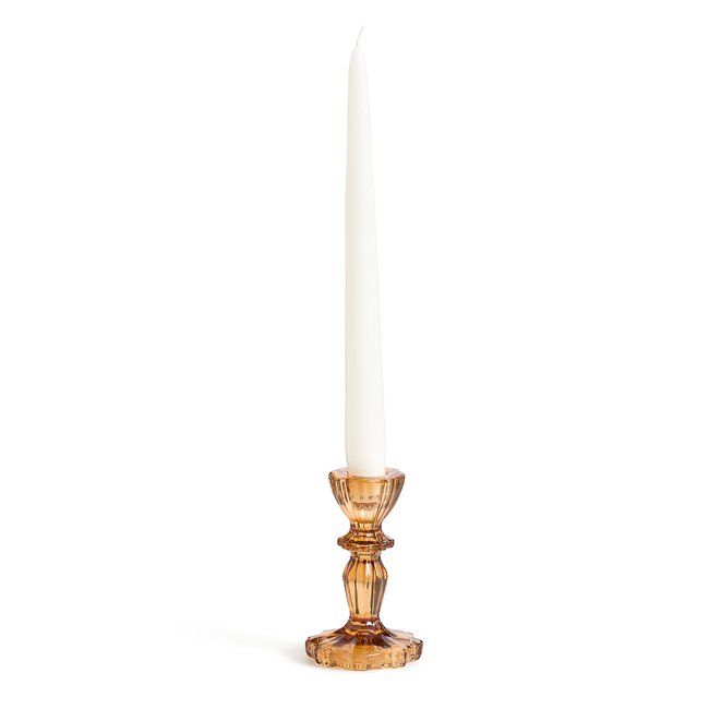 Carsa 10.3cm High Glass Candlestick, amber, LA REDOUTE INTERIEURS
