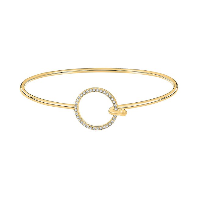 Jonc en argent 925 et oxyde de zirconium or <span itemprop=