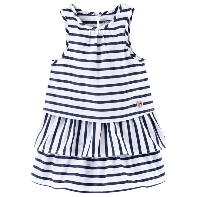 Robe sans manches a volants blanc <span itemprop=