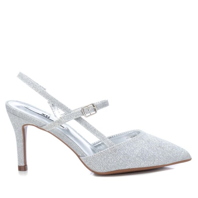 Escarpins à talons argenté <span itemprop=