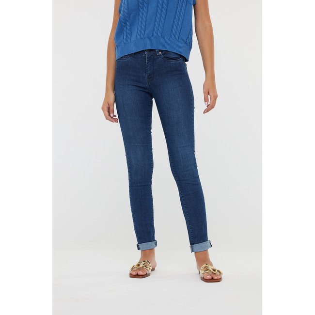 Jean coton slim JANA bleu <span itemprop=
