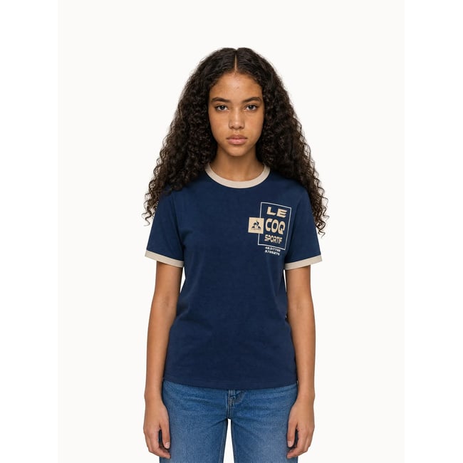 T-shirt en jersey de coton Graphique blue <span itemprop=