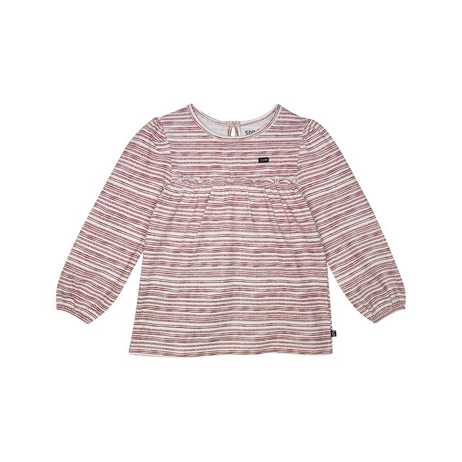 Tee shirt ivone interlock manches longues enfant blanc <span itemprop=