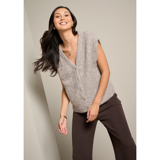 Cardigan sans manches col V - LOLALIZA