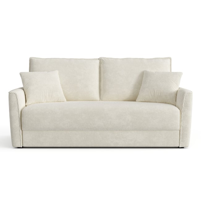 Canapé convertible 3 places velours côtelé crème 180cm 3 places en velours côtelé LUXO - SIA HOME