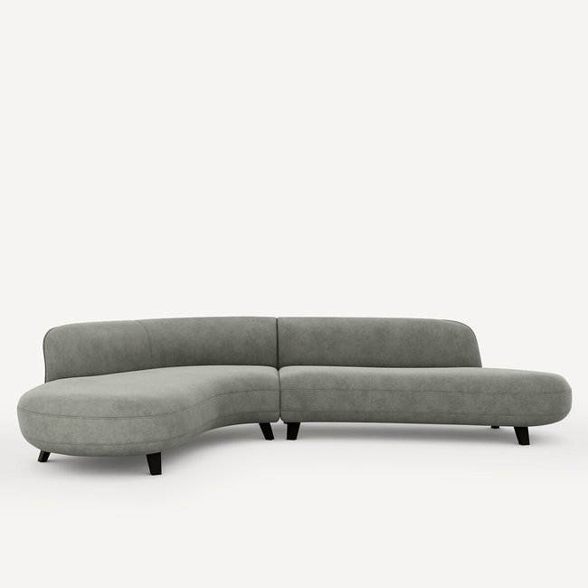 Ecksofa Rosebury, Samt Stonewashed - AM.PM