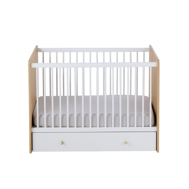 Lit bébé évolutif 60x120cm MOONLIGHT Couleur blanc <span itemprop=