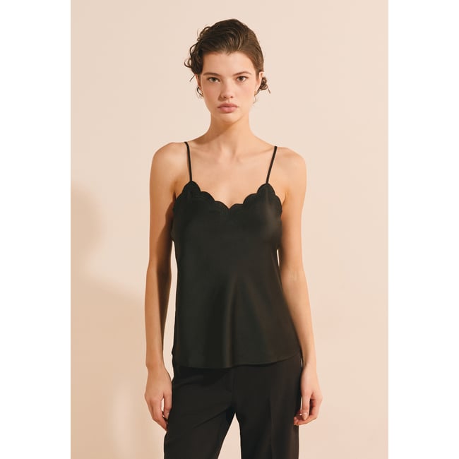 Caraco satiné avec détails en broderie EDORI BROD - ETAM