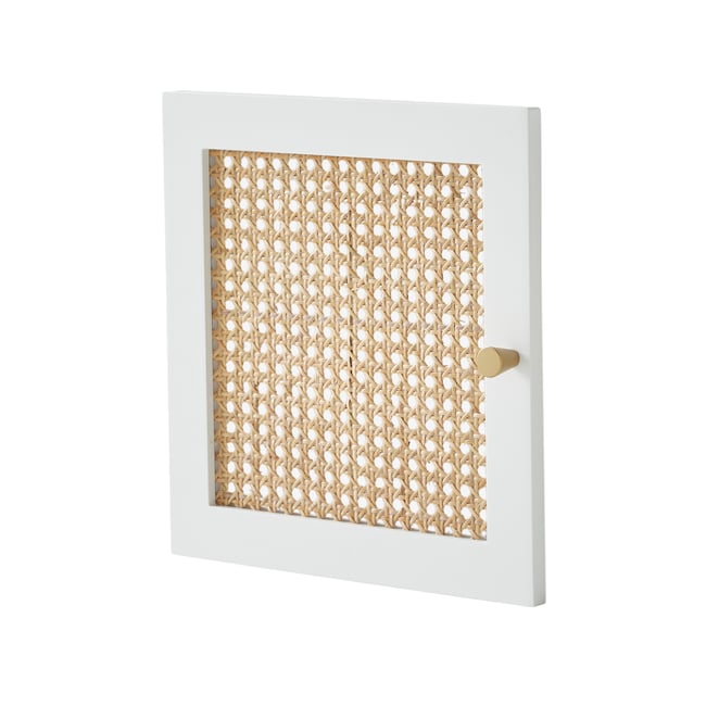 Porte pour meuble à cases cannage Couleur blanc <span itemprop=