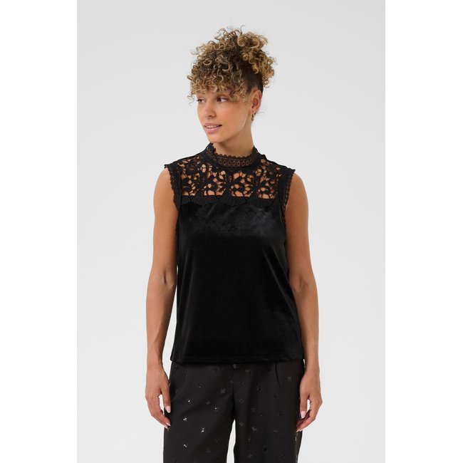 Blouse sans manches noir pitch black <span itemprop=