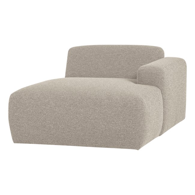 Élément chaise longue droit en bouclé MOJO BASE Couleur beige <span itemprop=