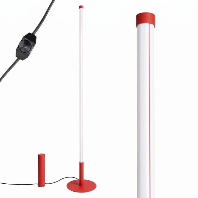 Lampadaire Rouge LED 1 Trang Couleur rouge <span itemprop=