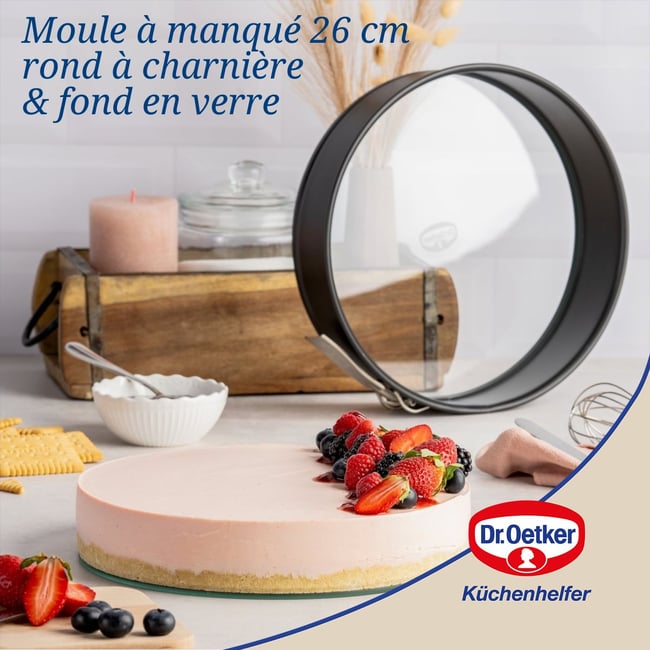 Ensemble de 2 Moules à manqué à charnière 26 cm TRADITION noir <span itemprop=