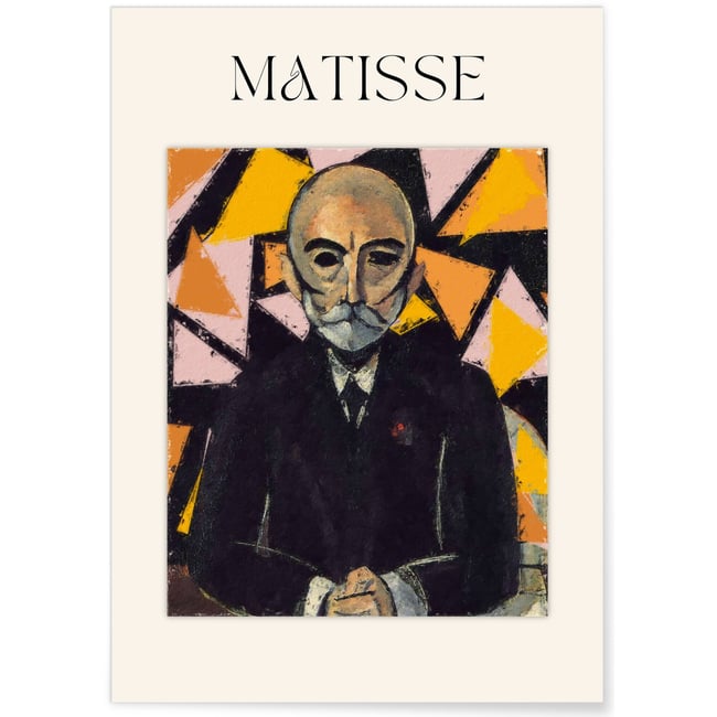 Affiche Matisse - Homme en Costume Couleur blanc <span itemprop=