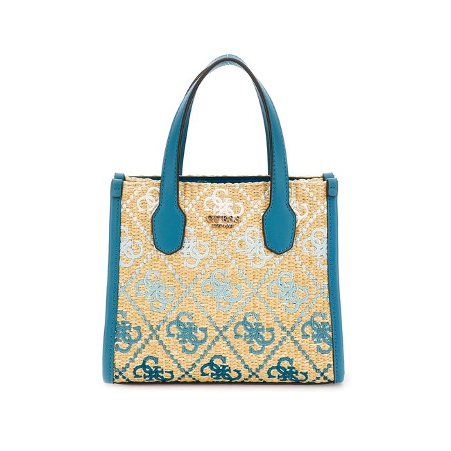 Mini Sac À Main Silvana En Raphia Logo 4G - GUESS