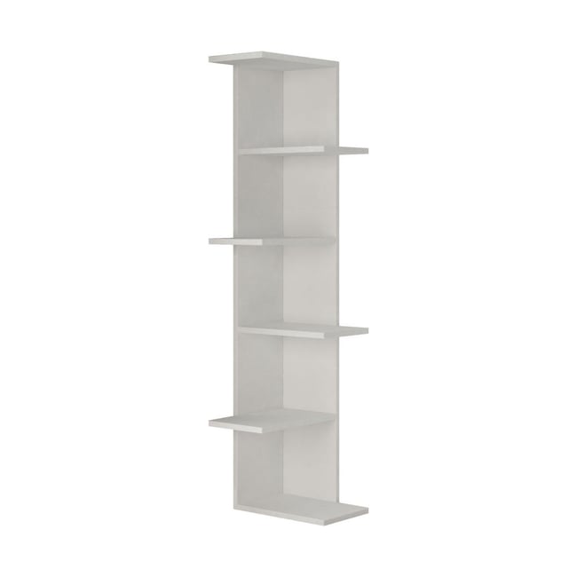 Etagère d'angle 6 tablettes blanc H141 cm - Saso Couleur blanc <span itemprop=
