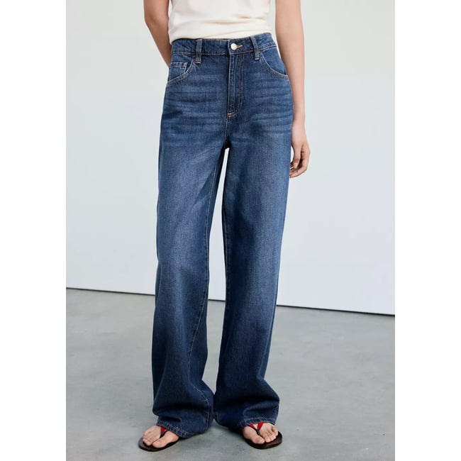 Jean Danila large taille haute bleu foncé <span itemprop=