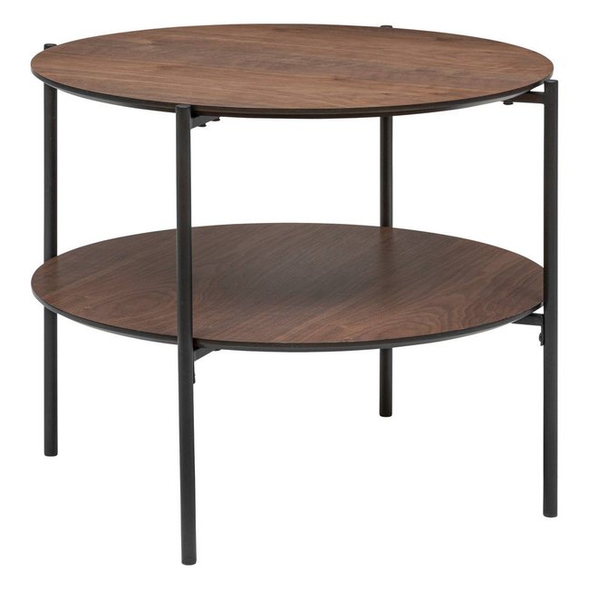 Table basse ronde KEMI Couleur marron <span itemprop=