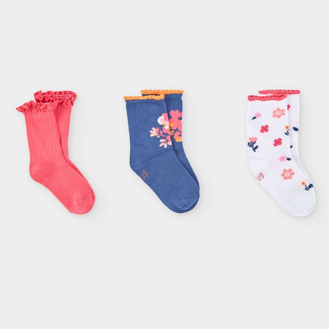 Pack de chaussettes en coton rose <span itemprop=