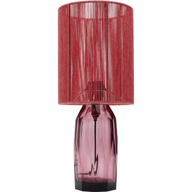 Lampe en verre et viscose, VECCIO Couleur rose <span itemprop=
