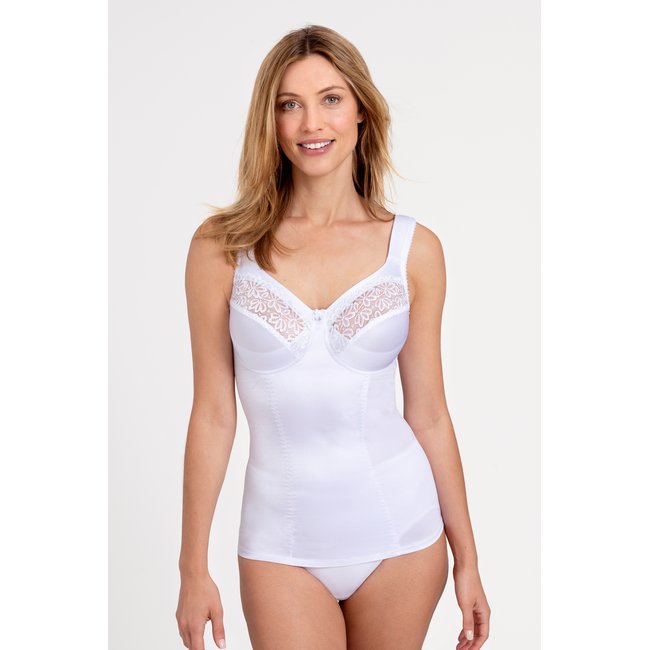 Débardeur soutien-gorge intégré GRACE blanc <span itemprop=