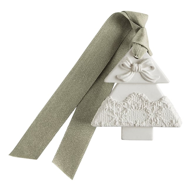 Décor parfumé Sapin Doré RUBANS DE FÊTE Couleur blanc <span itemprop=