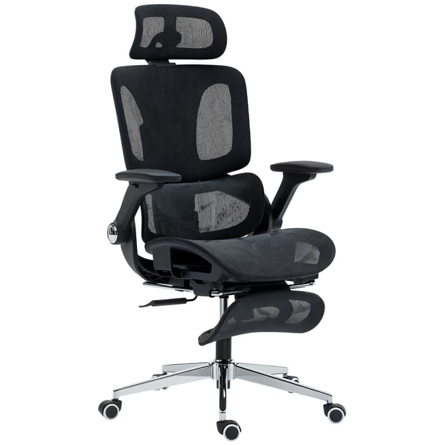 Chaise de bureau Maille (100% polyester) Noir Couleur noir <span itemprop=