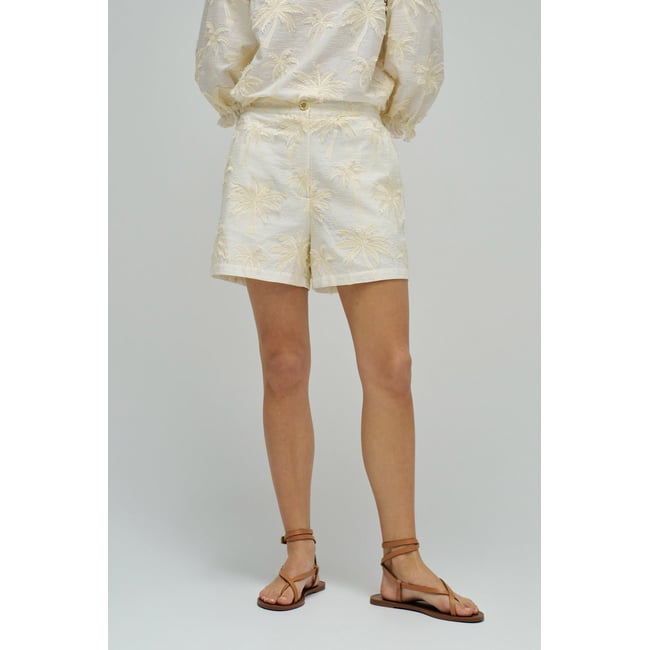 PANTALONS AVEC EFFET TRIDIMENSIONNEL blanc <span itemprop=