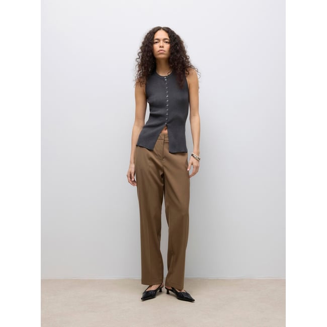 Gilet dark grey melange <span itemprop=