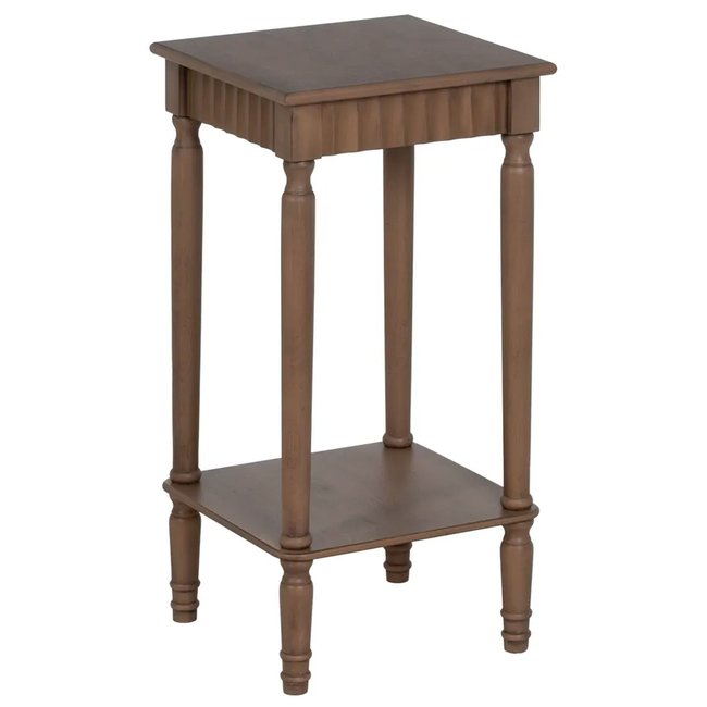 Table d'appoint carrée marron en bois  36x36x71cm Couleur marron <span itemprop=