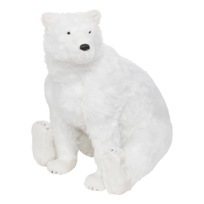 Décoration d'intérieur ours géant H74cm Couleur blanc <span itemprop=