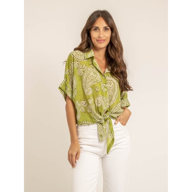 Chemise Manches Courtes Motifs Opilina - DONA LISA
