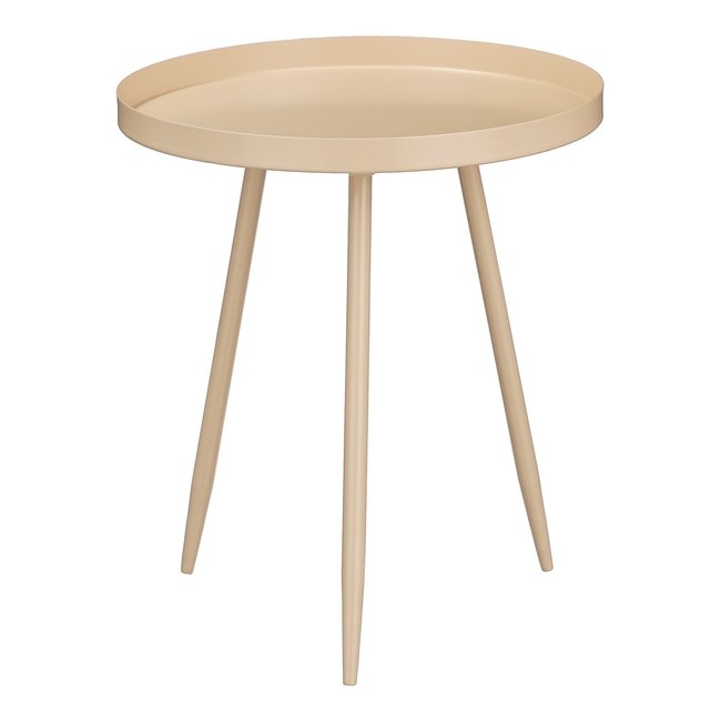 Table d'appoint Ø34 cm FLORES Couleur beige <span itemprop=