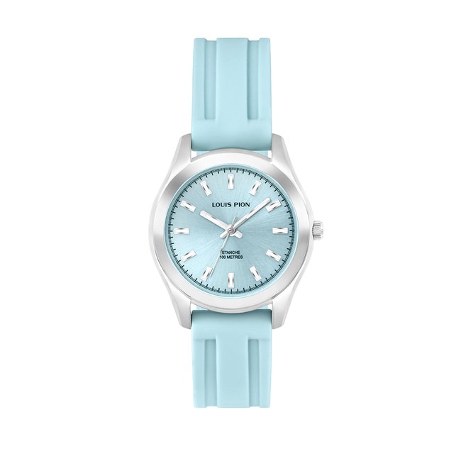 Montre Analogique  ADRIENNE argenté bleu clair bleu clair <span itemprop=